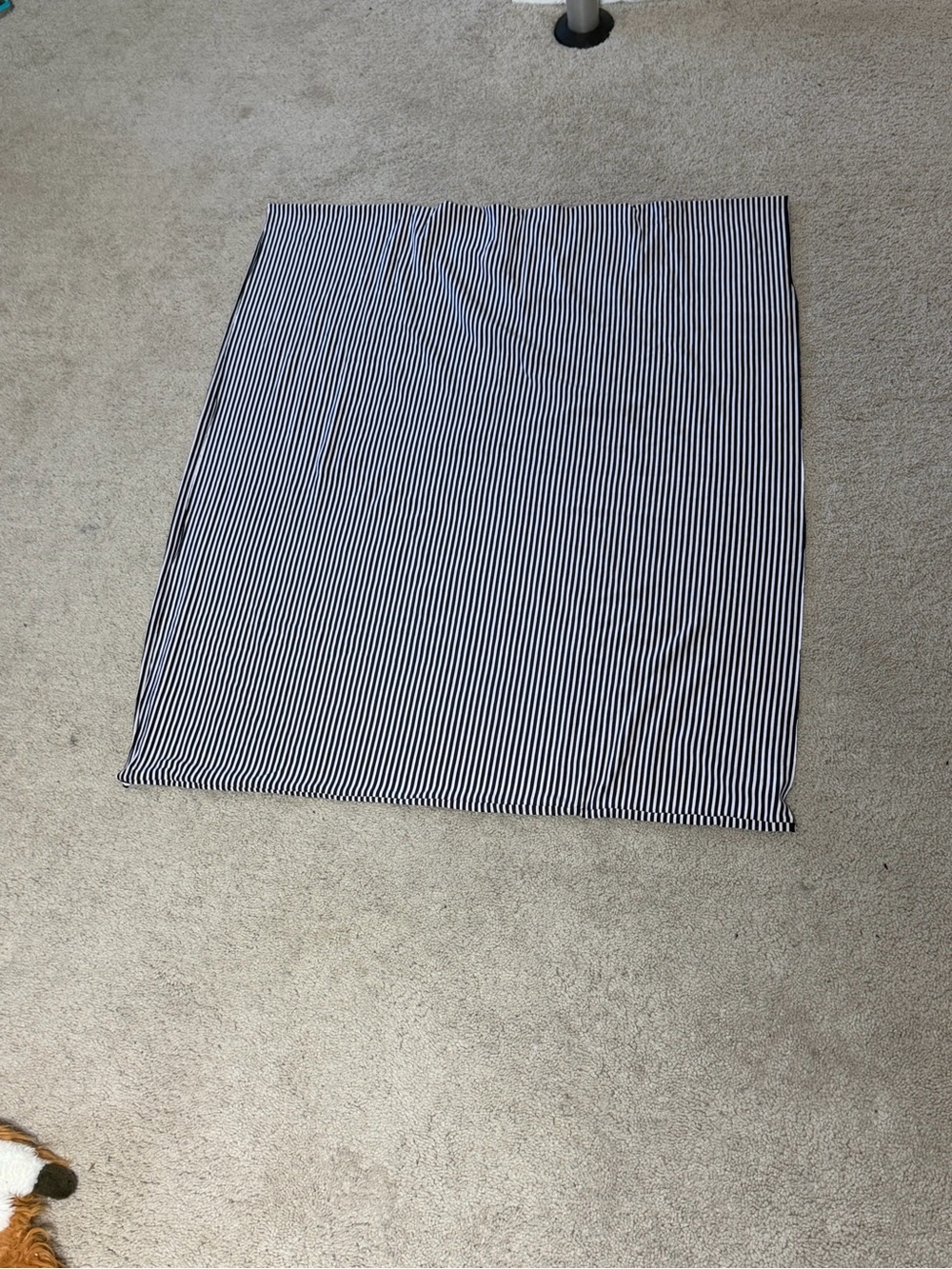 Black White Striped Fabric Scarf Wrap Hair Scarf Bandana 33x34